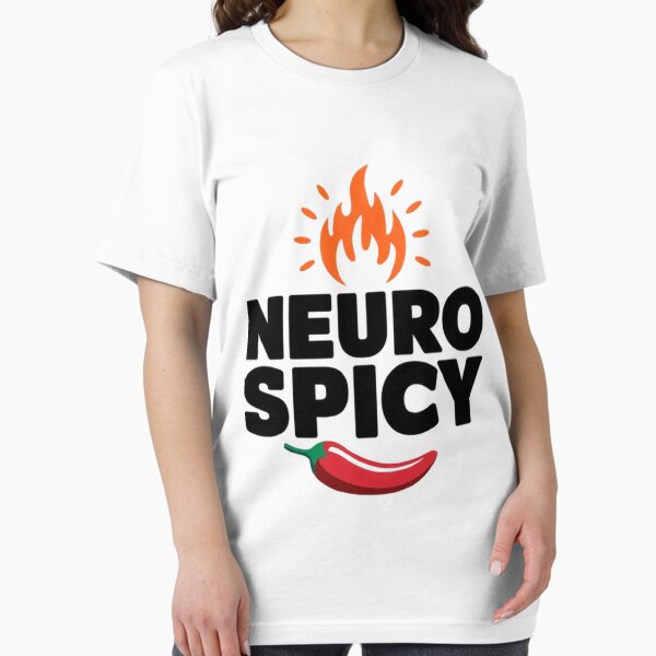 Item preview, Neuro Spicy T-Shirt: Bold Typography with Fiery Jalapeño Design designed and sold by masteryStore.