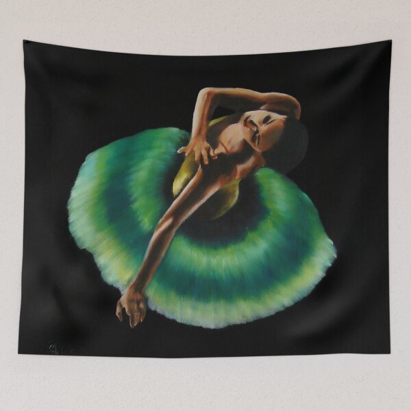 Item preview, The Green ballerina 1 - Artem Tuliuk original oil painting designed and sold by Artem Tuliuk.