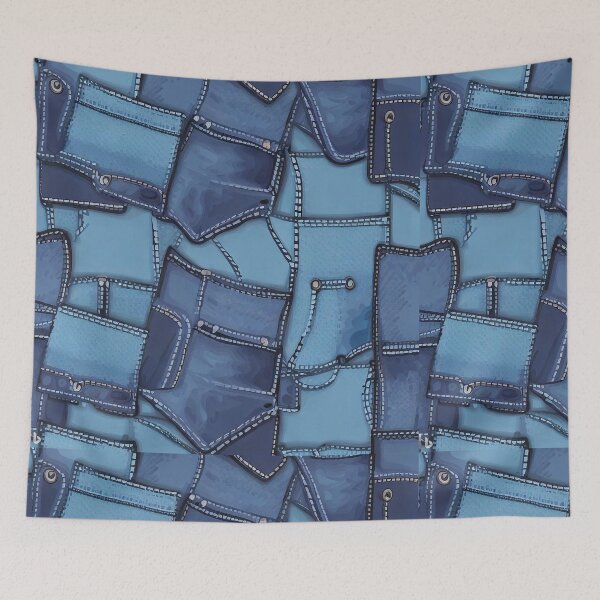 Item preview, Stylish Denim Print with Textured Finish designed and sold by communedesigns.