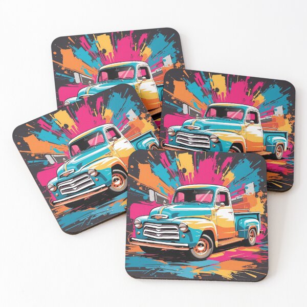 Item preview, Dynamic Retro: Colour Burst Vintage Truck designed and sold by ArtComixHaven.