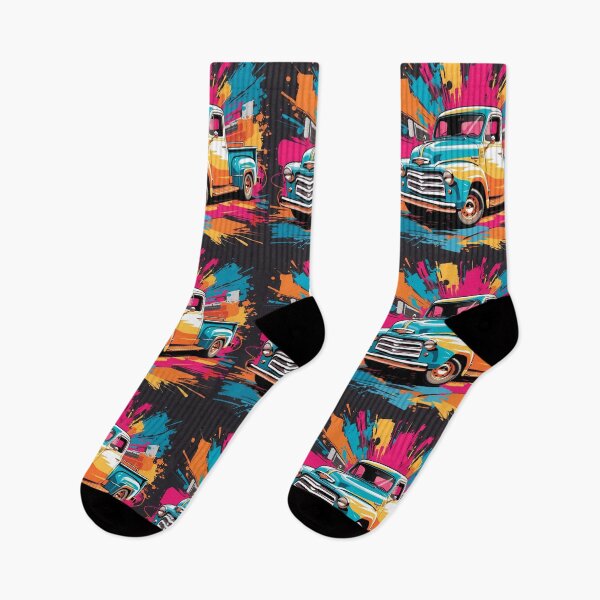 Item preview, Dynamic Retro: Colour Burst Vintage Truck designed and sold by ArtComixHaven.