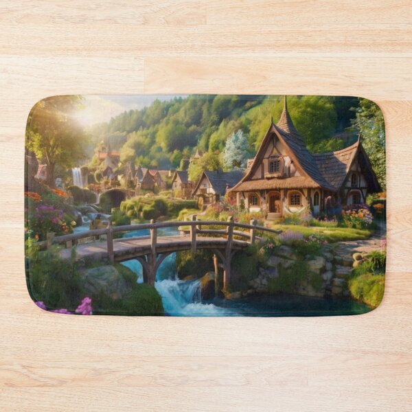 Item preview, Enchanted Village Stream designed and sold by BlareBlare.