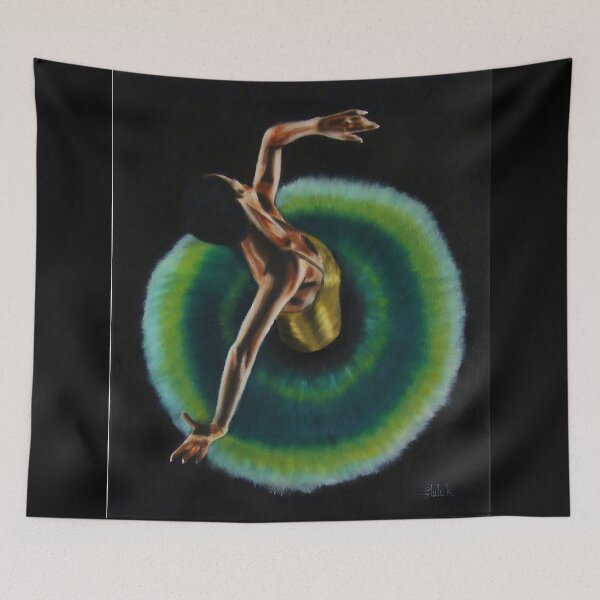 Item preview, The Green ballerina 2 - Artem Tuliuk original oil painting designed and sold by Artem Tuliuk.