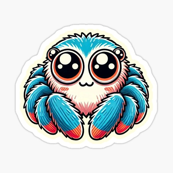 Item preview, Cute blue red Jumping Spider is sitting nicely and friendly designed and sold by Rodim91.