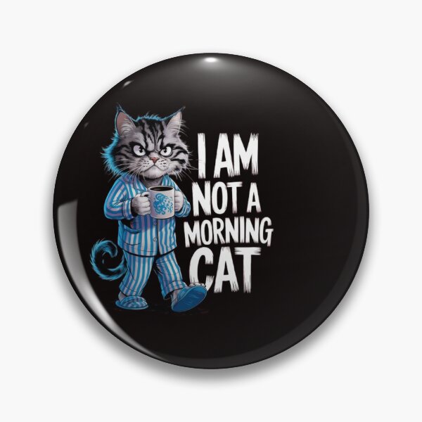 Item preview, Not a Morning Cat T-Shirt: Angry Furry Cat in Pajamas with Coffee designed and sold by masteryStore.