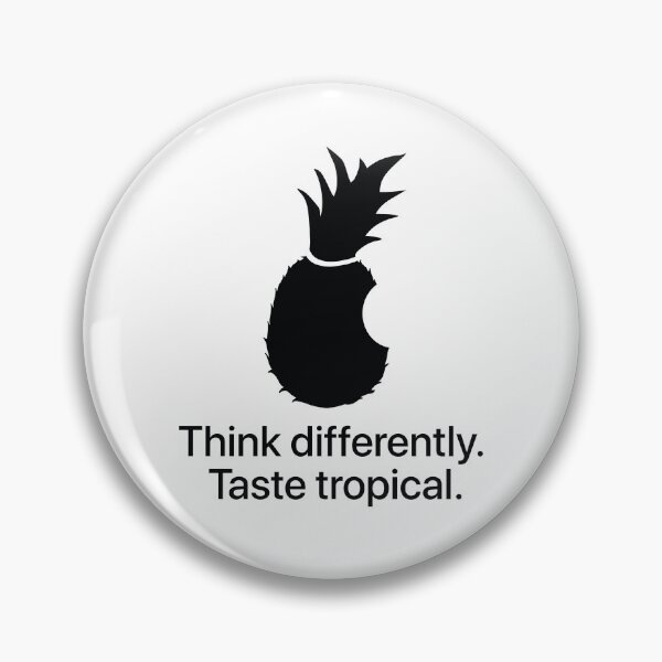 Item preview, Pineapple - Think differently. Taste tropical. In black designed and sold by knappidesign.