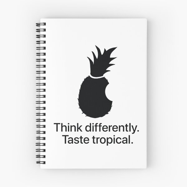 Item preview, Pineapple - Think differently. Taste tropical. In black designed and sold by knappidesign.