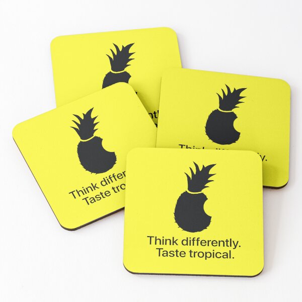 Item preview, Pineapple - Think differently. Taste tropical. In black designed and sold by knappidesign.