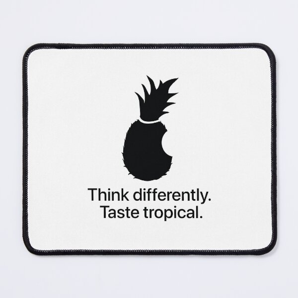 Item preview, Pineapple - Think differently. Taste tropical. In black designed and sold by knappidesign.