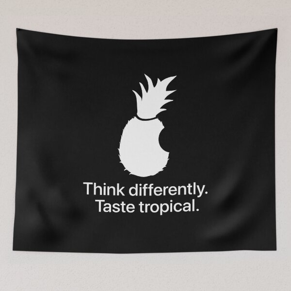 Item preview, Pineapple - Think differently. Taste tropical. In white. designed and sold by knappidesign.
