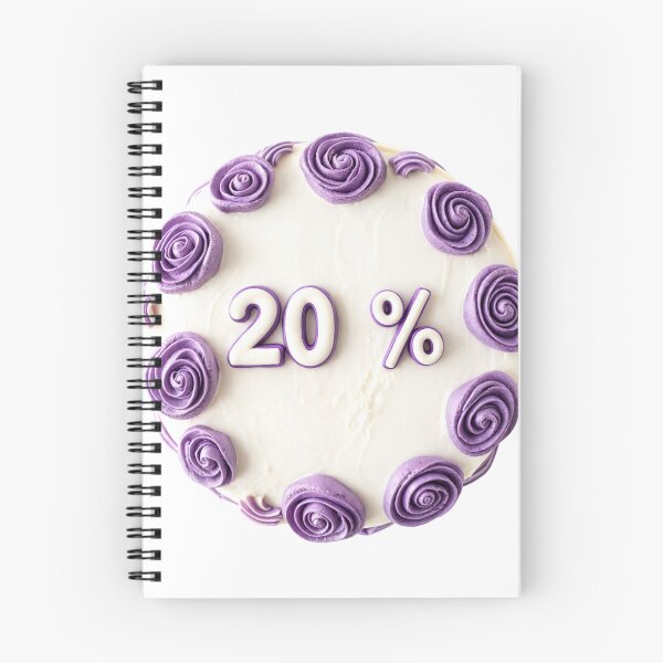 Item preview, cake with purple pattern labelled ‘20%’ designed and sold by Creative88Art.