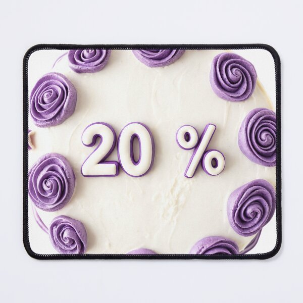 Item preview, cake with purple pattern labelled ‘20%’ designed and sold by Creative88Art.