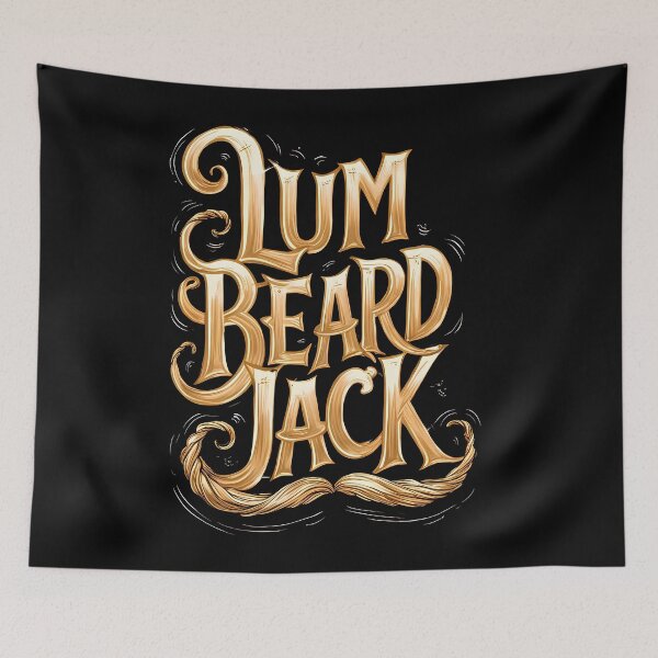 Item preview, Lum Beard Jack. Moustache and typography for lumberjacks and bearded men. designed and sold by twisted-dot.