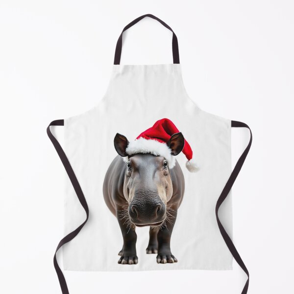Item preview, Funny Tapir Wearing Christmas Hat designed and sold by LazyOwlStore.