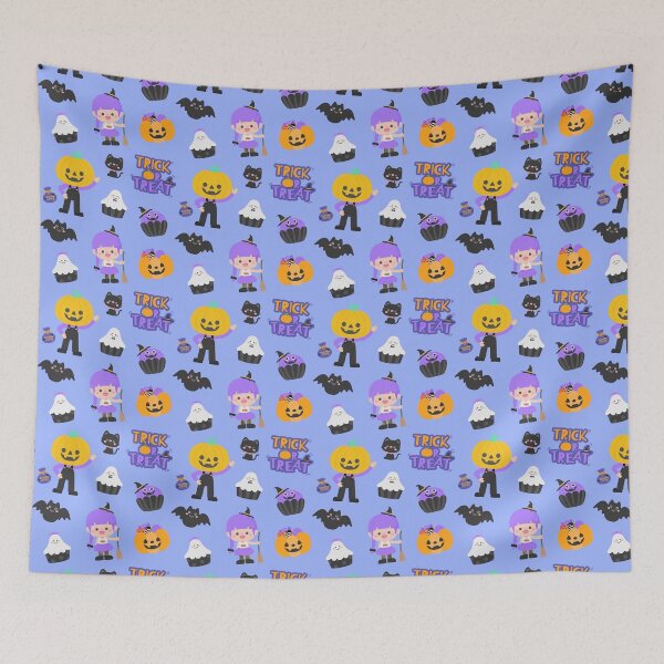 Item preview, cute kid seamless pattern halloween trick or treat party illustration designed and sold by nuchz.