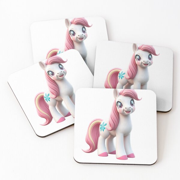 Item preview, white-pink pony,isolated 3d art style designed and sold by Creative88Art.