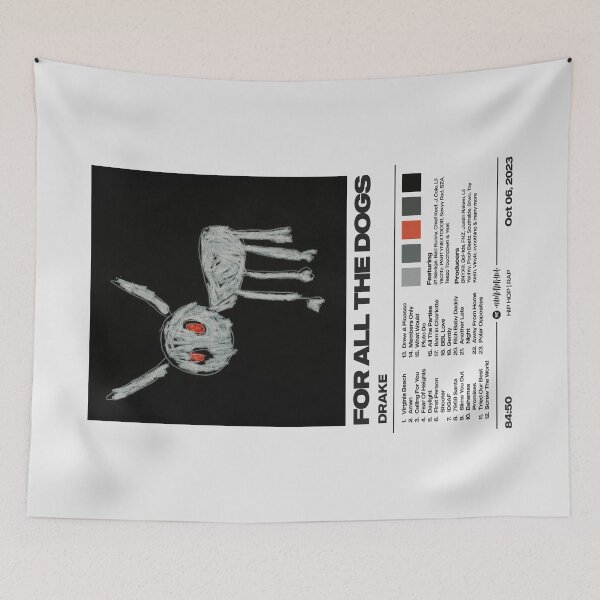 Artikelvorschau, For All the Dogs by Drake Album Poster entworfen und verkauft von FourthWall Prints.