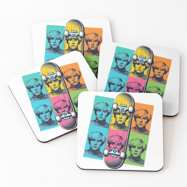 Item preview, Man with a skateboard with blocked colours designed and sold by Silbays.