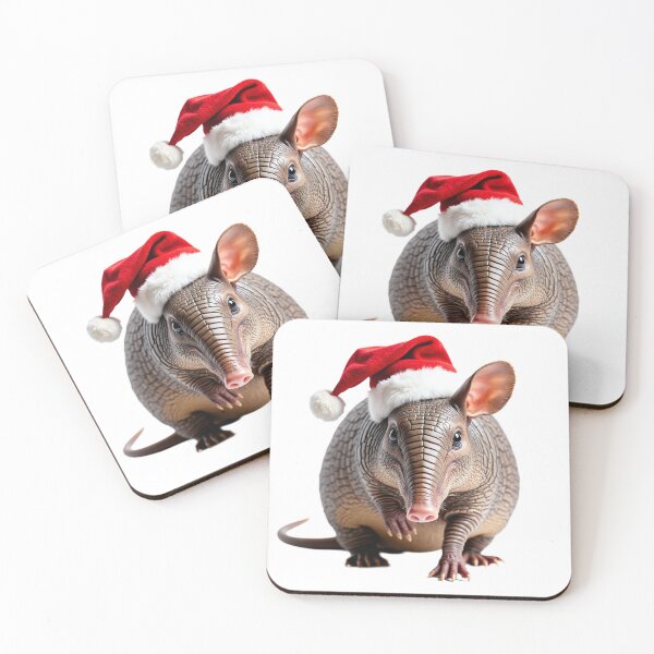 Item preview, Funny Armadillo Wearing Christmas Hat designed and sold by LazyOwlStore.