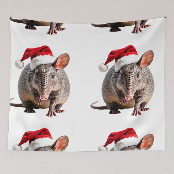 Item preview, Funny Armadillo Wearing Christmas Hat designed and sold by LazyOwlStore.