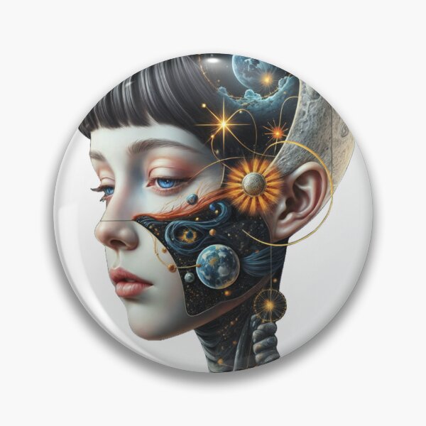 Item preview, surreal space collage with woman,isolated art designed and sold by Creative88Art.