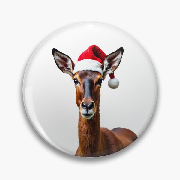 Item preview, Funny Saola Wearing Christmas Hat designed and sold by LazyOwlStore.