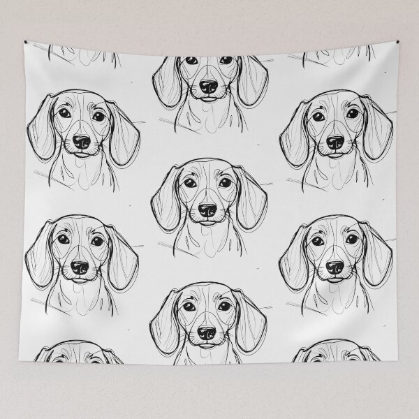 Item preview, Dachshund Head Sketch designed and sold by FreeStyleTrend.
