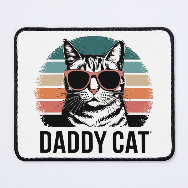 Item preview, Cool Daddy Cat T-Shirt: Stylish Cat with Sunglasses & Retro Stripes designed and sold by masteryStore.