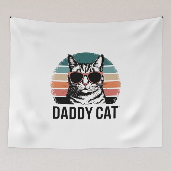 Item preview, Cool Daddy Cat T-Shirt: Stylish Cat with Sunglasses & Retro Stripes designed and sold by masteryStore.