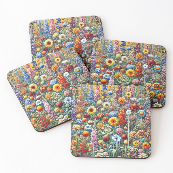 Item preview, Gustav Klimt Flowers and Gold designed and sold by maniacfitness.