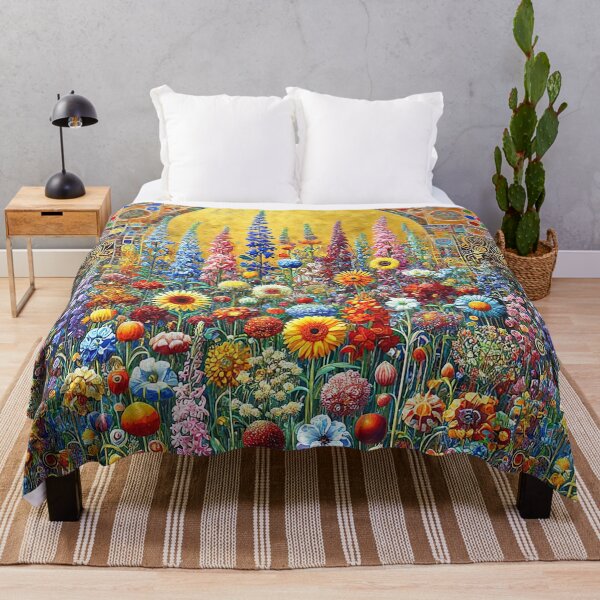 Item preview, Gustav Klimt Flowers and Gold designed and sold by maniacfitness.