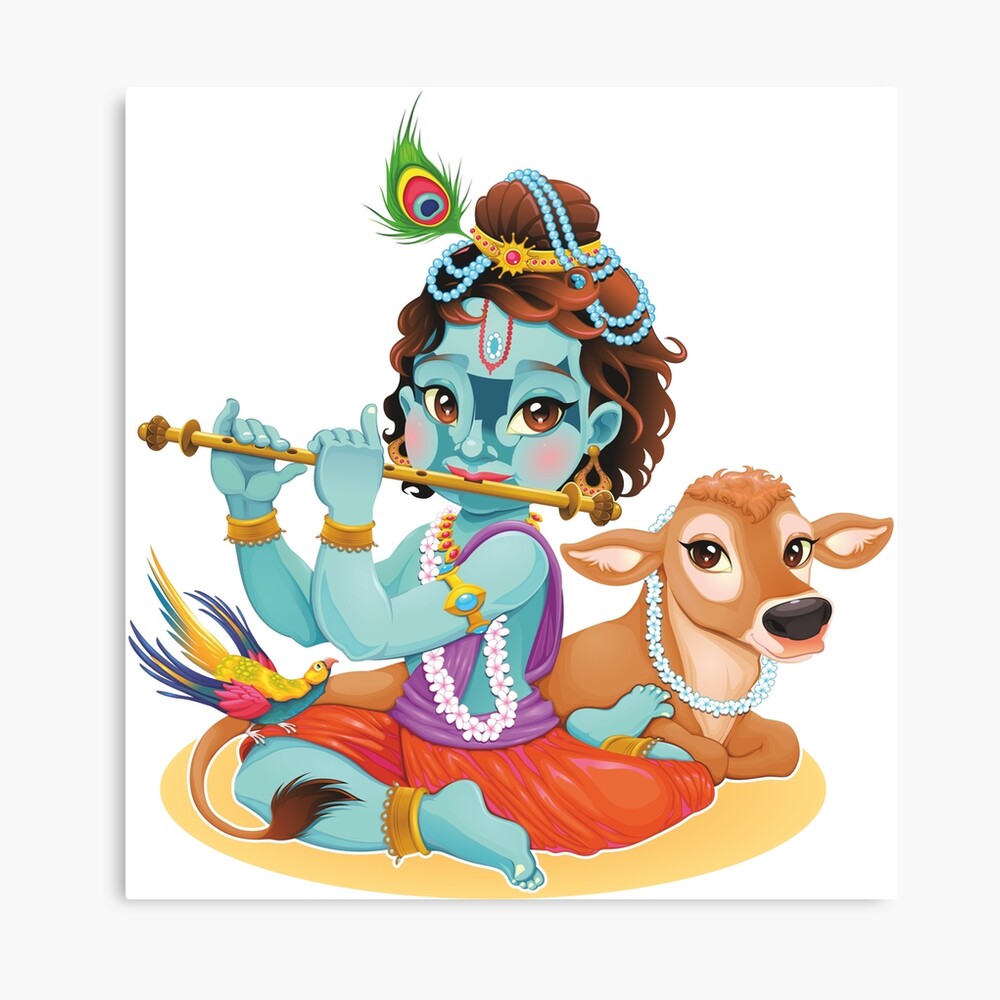 Lord Krishna Playing Flute I Hindu Wall Art I Indian Stickers I Buddhism I Krishna Stickers Lord Krishna Playing Flute I Hindu Wall Art I Indian Stickers I Buddhism I Krishna Stickers