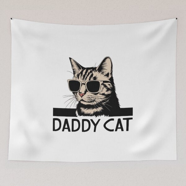 Item preview,  Cool Daddy Cat T-Shirt: Stylish Cat with Sunglasses & Retro Stripes designed and sold by masteryStore.
