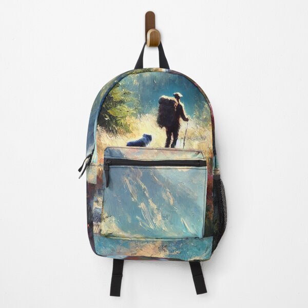 Item preview, Mountain Solitude: Hiker's Tranquil Journey designed and sold by ArtComixHaven.