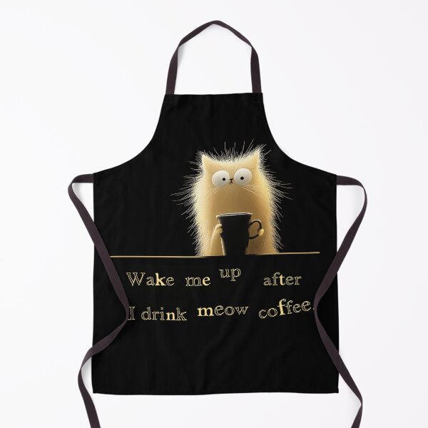 Item preview, Wake me up after I drink my (meow) coffee Cat designed and sold by Vendzi Art.