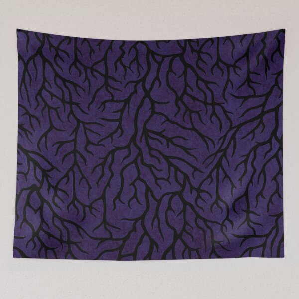 Item preview, Spooky Dark Purple Halloween Thorn Pattern designed and sold by RedFinchDesigns.