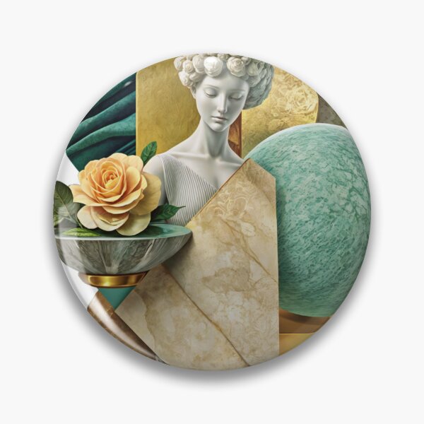 Item preview, abstract collage with marble woman & flower designed and sold by Creative88Art.