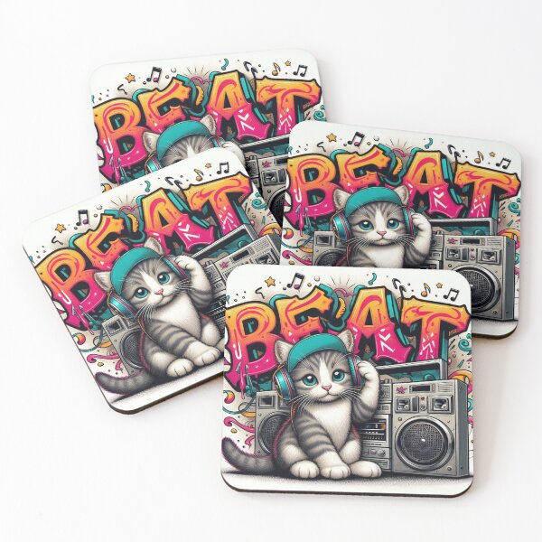 Item preview, Feline Groove: Street Art and Music Fusion designed and sold by ZenOfAIarts.