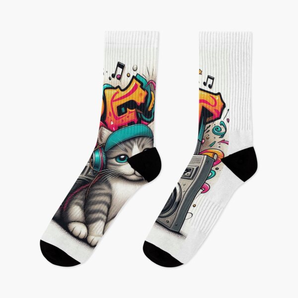 Item preview, Feline Groove: Street Art and Music Fusion designed and sold by ZenOfAIarts.
