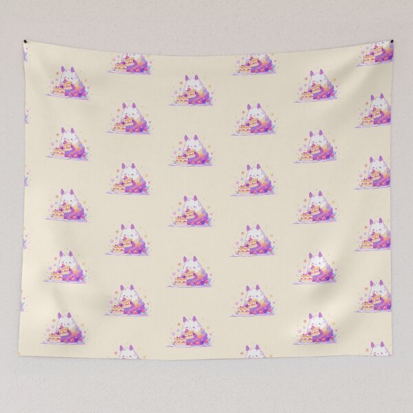 Item preview, Fat Llama eating an ice cream strawberry cake designed and sold by WoollenLlama.