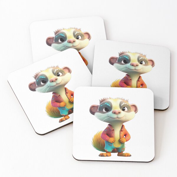 Item preview, Colourful Ferret in Playful Attire designed and sold by Sillytoe.