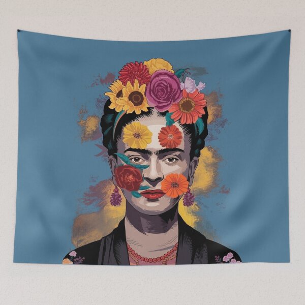 Item preview, A colorful Portrait of Frida Kahlo designed and sold by NiRia Spot.