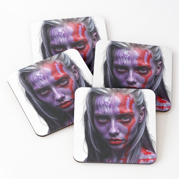 Item preview, woman with paint body make up designed and sold by Creative88Art.