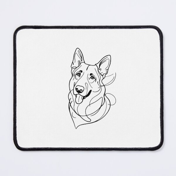 Item preview, German Shepherd Dog Head Drawing designed and sold by FreeStyleTrend.