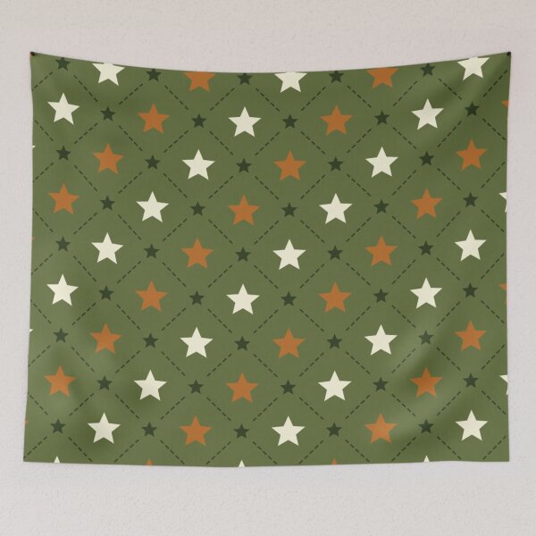 Item preview, STAR PRINT WITH GREEN BACKGROUND designed and sold by larissa-myrie.