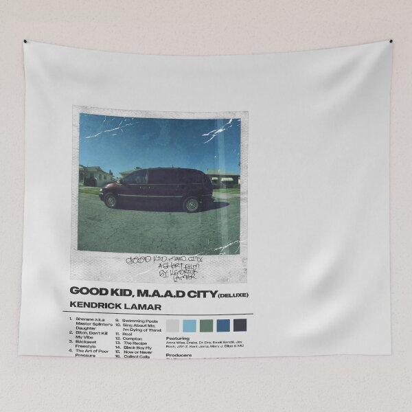 Item preview, Good Kid, M.A.A.D City by Kendrick Lamar Album Poster designed and sold by FourthWall Prints.