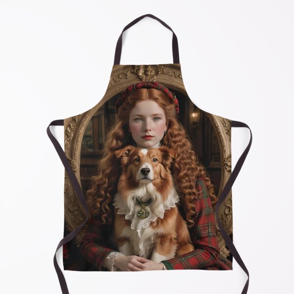 Item preview, Scottish Lass with Rough Collie Dog (Victorian) designed and sold by RhondaLily.
