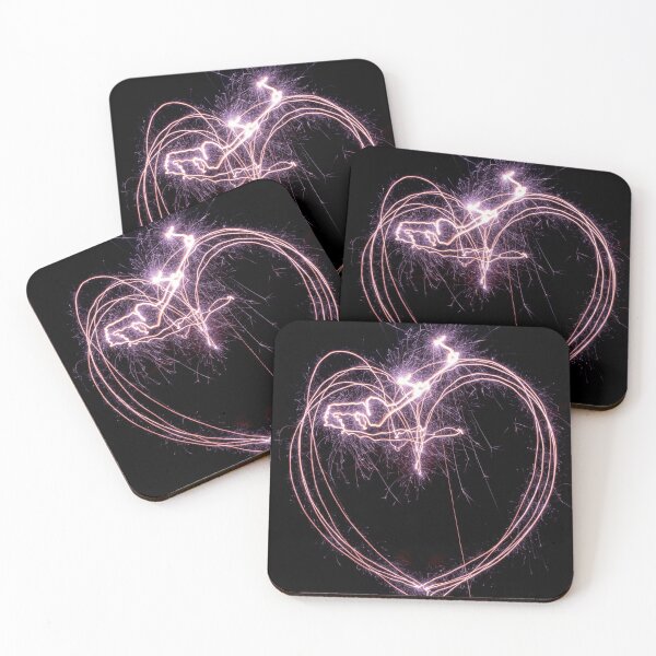 Item preview, Long exposure heart sparklers in pink  designed and sold by numberchic.