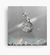 Space Football Metal Print