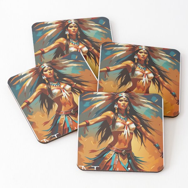 Item preview, Powerful Native American Woman Dancing designed and sold by BelleRiviera.